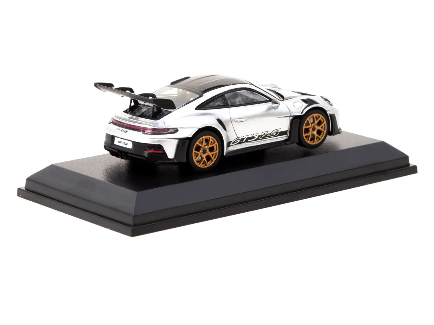 Tarmac Works x Minichamps 1/64 Porsche 911 (992) GT3 RS Silver Metallic - Image 2