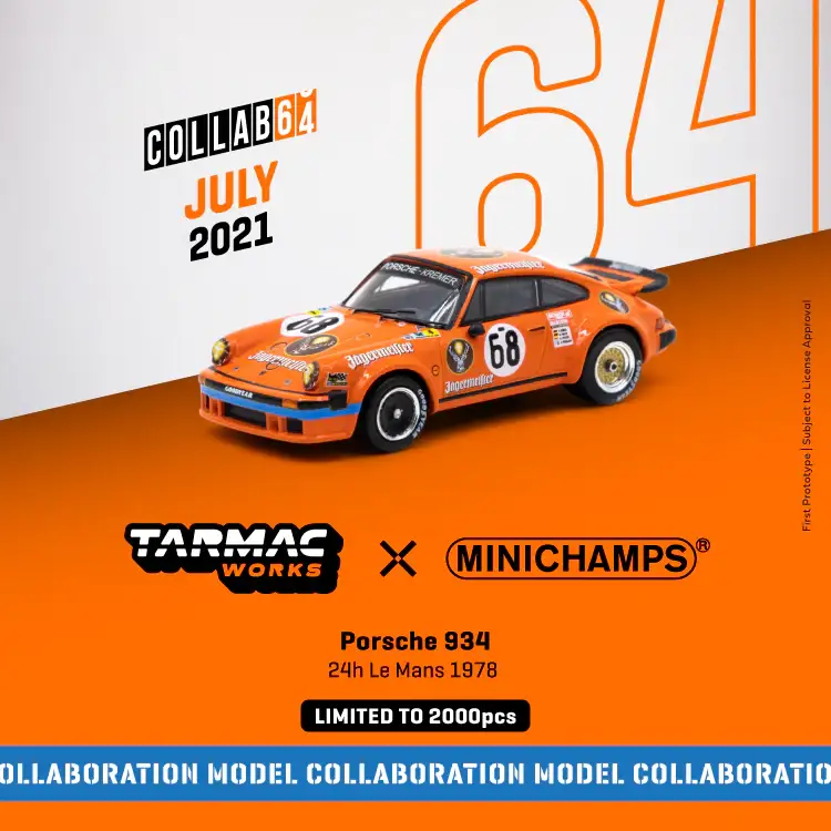 Tarmac Works x Minichamps Porsche 934
24h Le Mans 1978 #68