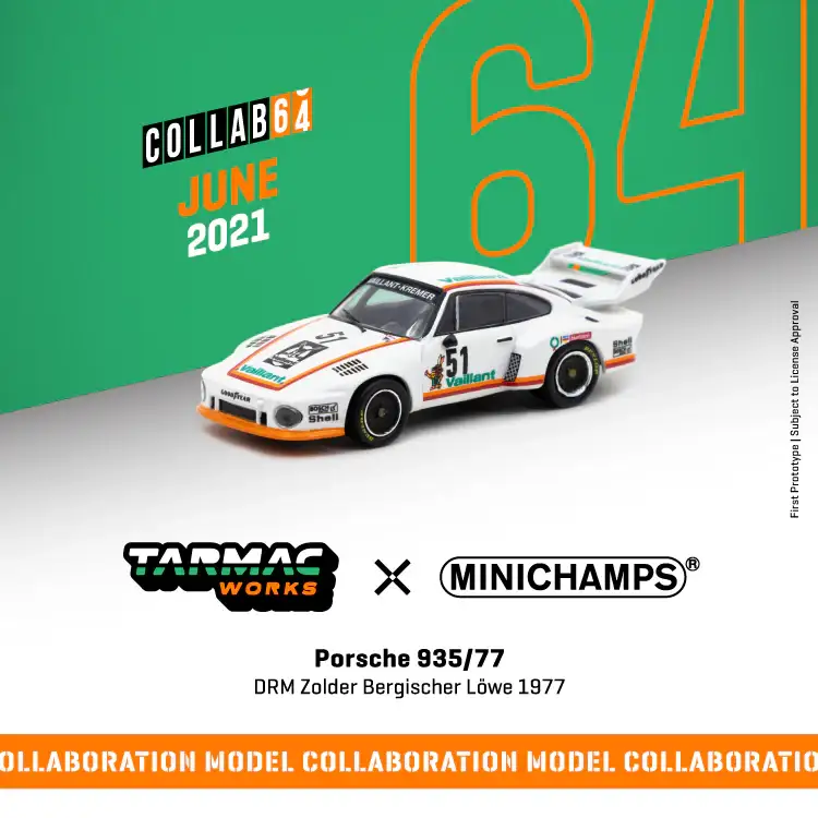 Tarmac Works x Minichamps Porsche 935/77
DRM Zolder Bergischer Löwe 1977 #51