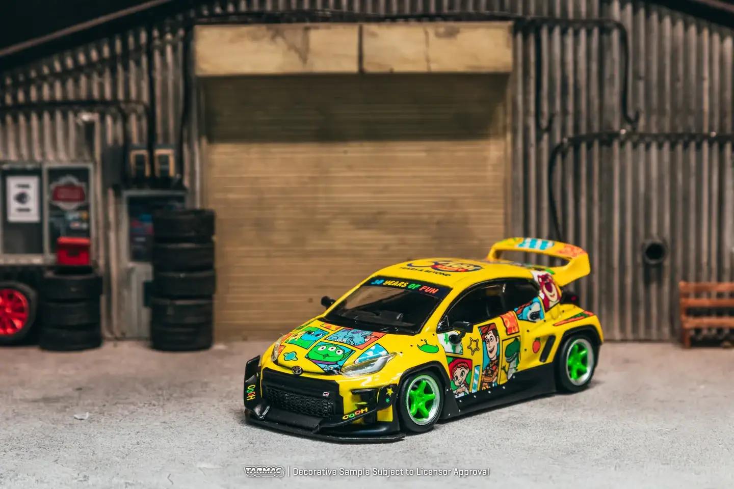 Tarmac Works x Tokyo Auto Salon Hong Kong 2025 exclusive Pandem Toyota GR Yaris Toy Story 30th Anniversary - Image 3