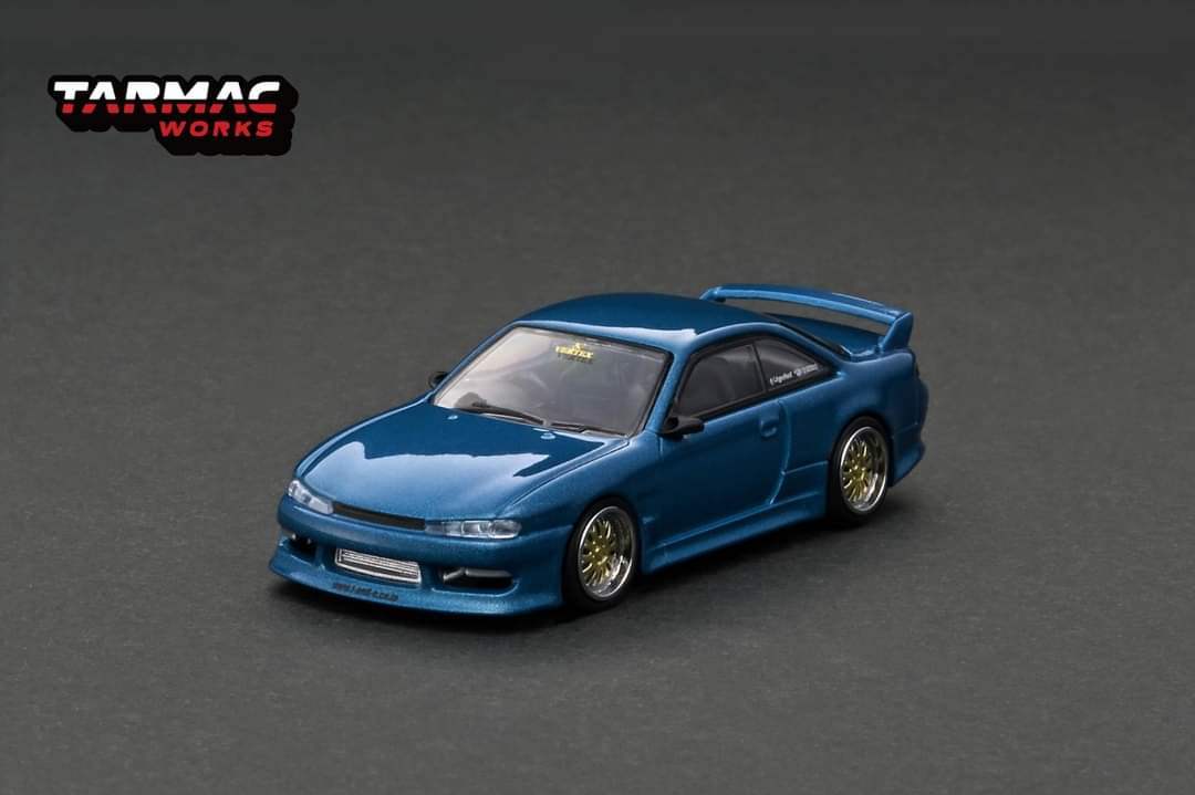 Tarmac Works x VERTEX 2022 Japan Nismo Festival exclusive Nissan Silvia S14 Blue Green Metallic - Image 2