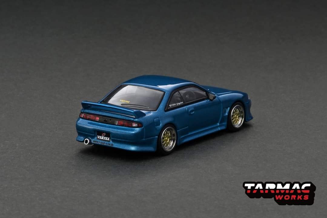 Tarmac Works x VERTEX 2022 Japan Nismo Festival exclusive Nissan Silvia S14 Blue Green Metallic - Image 3