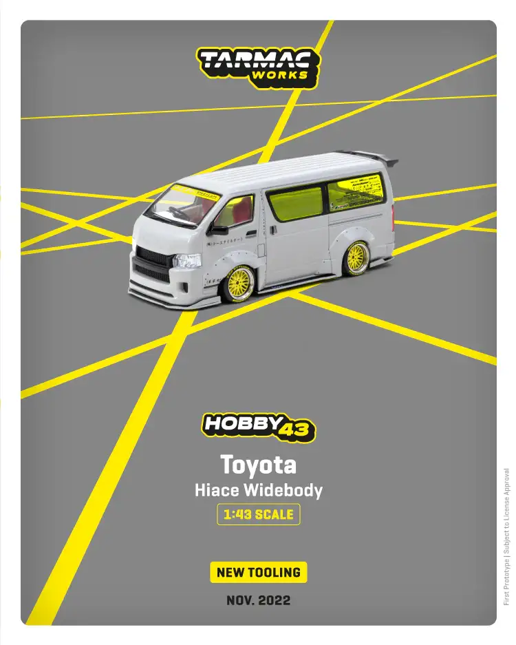Tarmac Works 1:43 Toyota Hiace Widebody Grey