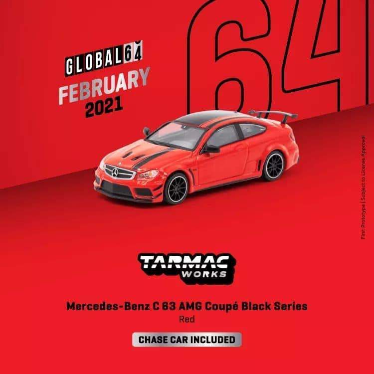 Tarmac Works Mercedes-Benz C 63 AMG Coupé Black Series Red - Image 2