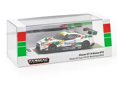 Tarmac Works Nissan Nismo GT-R GT3 Macau GT Cup - FIA GT World Cup 2018 Tsugio Matsuda With Metal Oil Can - Image 6