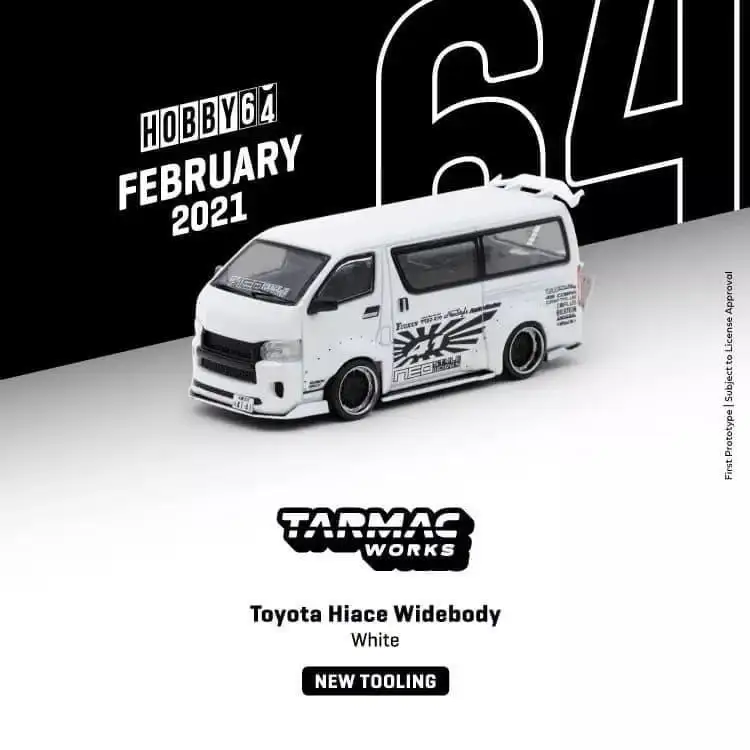 Tarmac Works 1:64 Toyota Hiace Widebody
White - Image 2