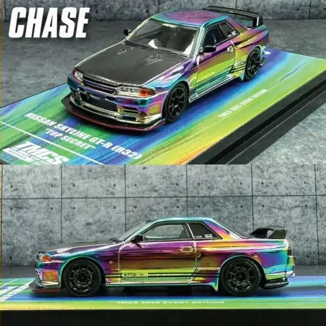 TMCS25 X Inno64 Nissan Skyline R32 Top Secret Chrome Gold & Mazda RX-7 FC3S “Pandem” Frozen Green Set - Image 7