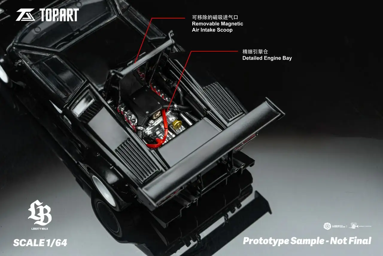 TMCS25 X Top.Art LBWK Lamborghini Countach - Black - Image 3