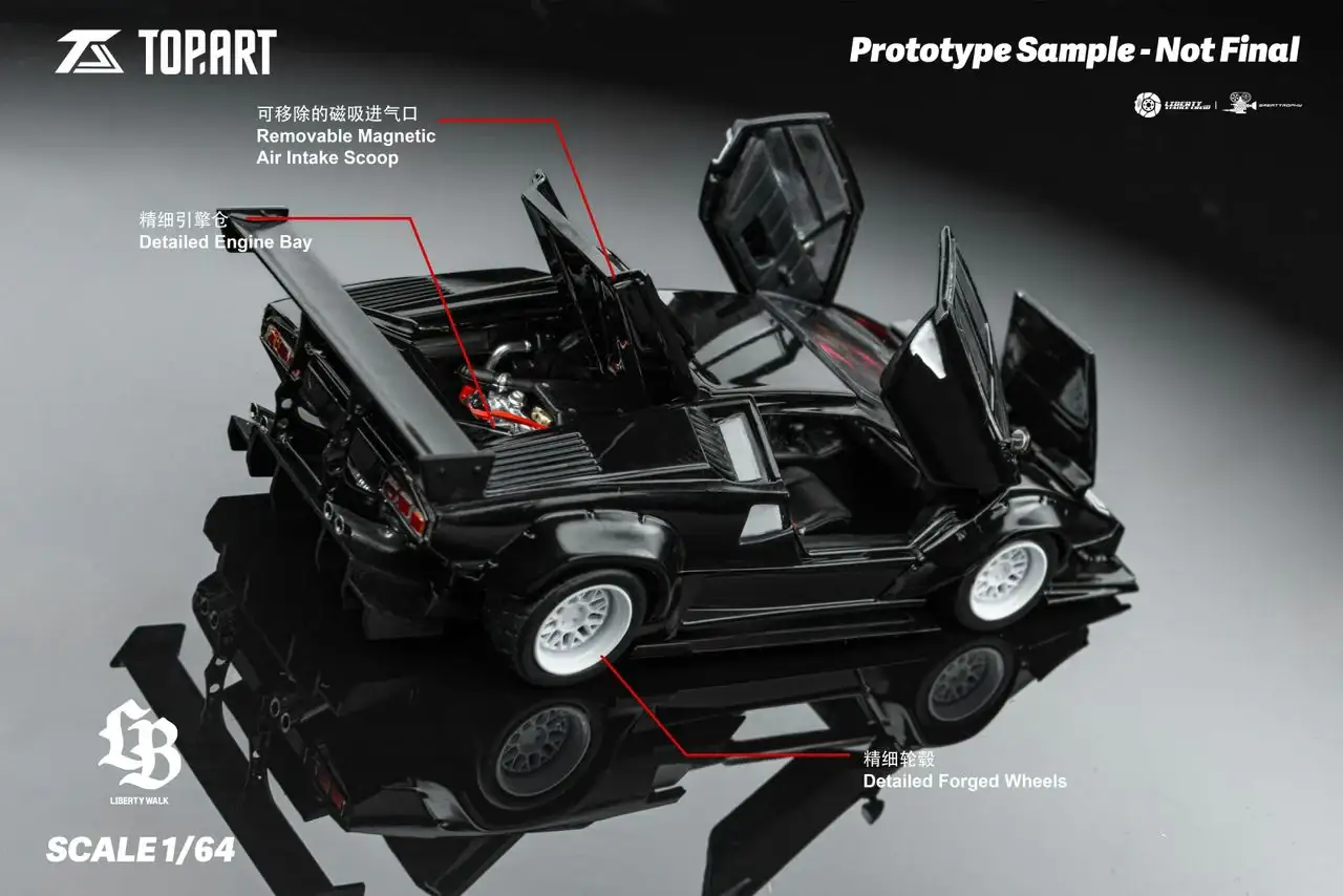 TMCS25 X Top.Art LBWK Lamborghini Countach - Black - Image 5