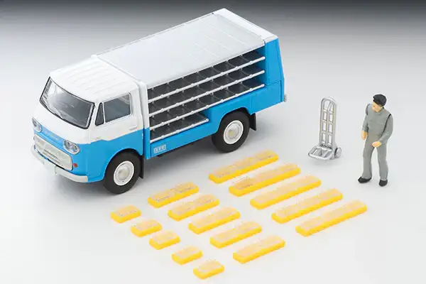 Tomica Limited Vintage LV-210a Mazda E2000 bottle car (white/light blue) - Image 3