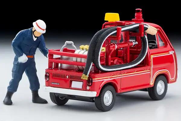 Tomica Limited Vintage LV-68c Subaru Sambar pump fire engine (with figure) - Image 2