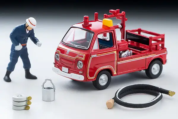 Tomica Limited Vintage LV-68c Subaru Sambar pump fire engine (with figure) - Image 3