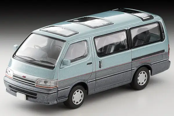 Tomica Limited Vintage Neo LV-N208c Toyota Hiace Wagon Super Custom (light blue / navy blue)