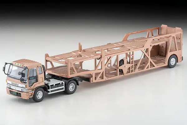 Tomica Limited Vintage Neo LV-N225c Isuzu 810EX Car Transporter (Antico ASZ022 Vehicle Transport Trailer) (Brown)