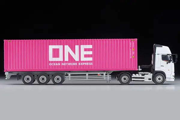 Tomica Limited Vintage Neo LV-N292b Hino Profia 40ft marine container trailer (Toho Sharyo TC36H1C34) Ocean Network Express - Image 4