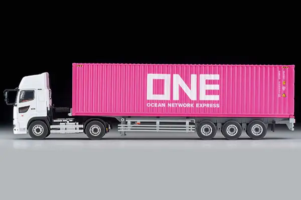Tomica Limited Vintage Neo LV-N292b Hino Profia 40ft marine container trailer (Toho Sharyo TC36H1C34) Ocean Network Express - Image 5