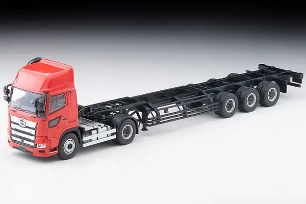 Tomica Limited Vintage Neo LV-N292d Hino Profia 40ft marine container trailer (Toho Sharyo TC36H1C34) Ocean Network Express Gray Container - Image 3