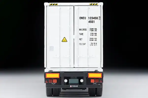 Tomica Limited Vintage Neo LV-N292d Hino Profia 40ft marine container trailer (Toho Sharyo TC36H1C34) Ocean Network Express Gray Container - Image 6