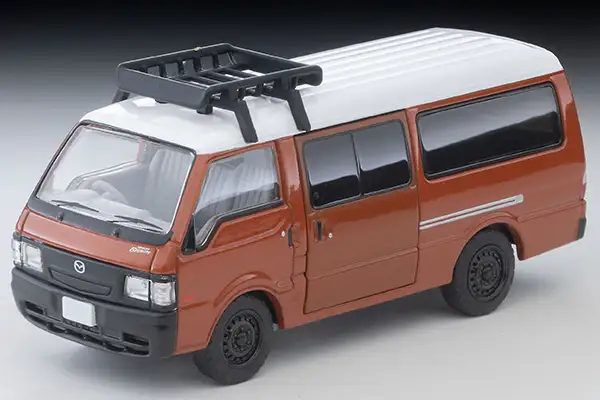 Tomica Limited Vintage Neo LV-N310d Mazda Bongo Brawny Van Custom Specification (Brown) Roof Carrier, Figure Included - Image 5