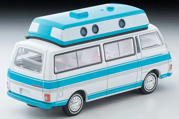 Tomica Limited Vintage Neo LV-N312a Nissan Caravan camper (white/light blue) 73 year model - Image 3