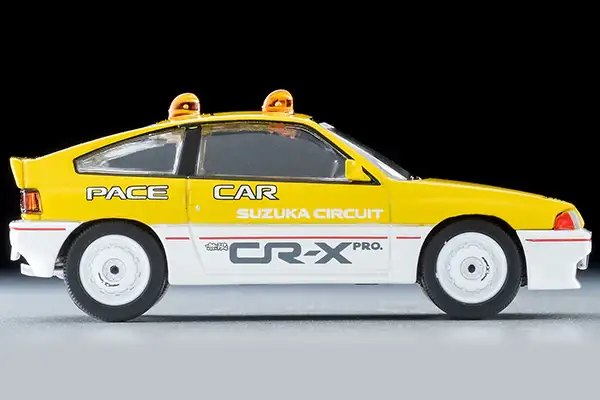 Tomica Limited Vintage Neo LV-N318b Honda Ballard Sports CR-X MUGEN CR-X PRO Suzuka Circuit Pace Car (Yellow/White) - Image 4