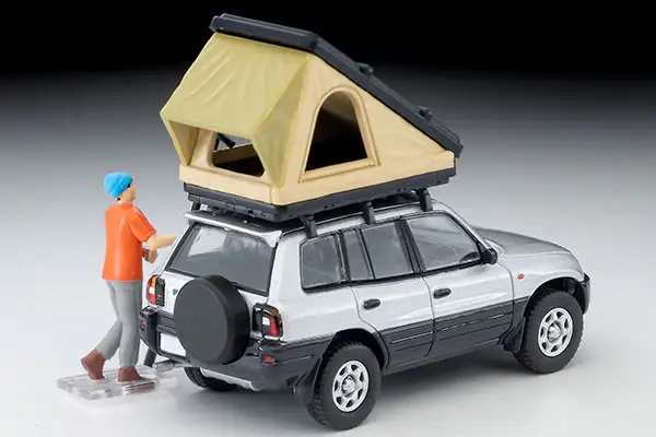 Tomica Limited Vintage Neo LV-N354c Toyota RAV4J V (silver) with tent - Image 4