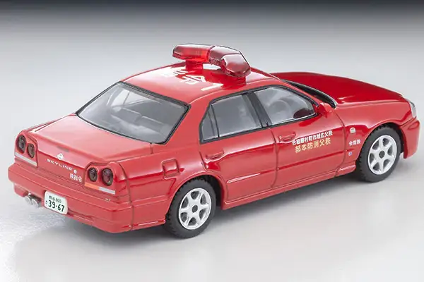 Tomica Limited Vintage Neo LV-N363a Nissan Skyline 4-door sports sedan GT fire command vehicle (Chichibu Fire Department) - Image 2
