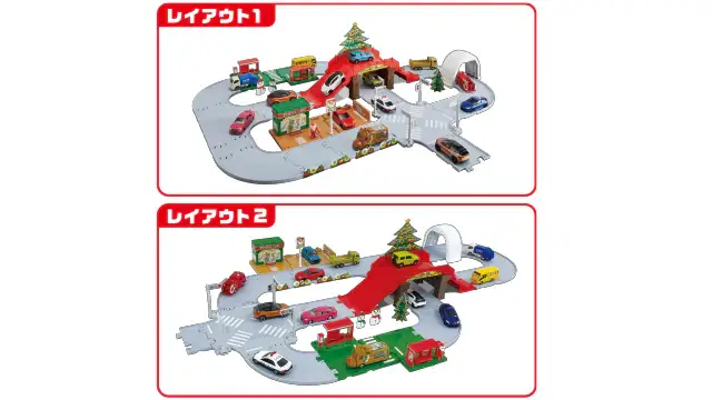 Tomica Town Christmas DX Set (with Santa Claus and Reindeer Bus) - Image 3