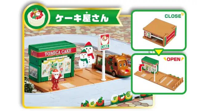 Tomica Town Christmas DX Set (with Santa Claus and Reindeer Bus) - Image 9