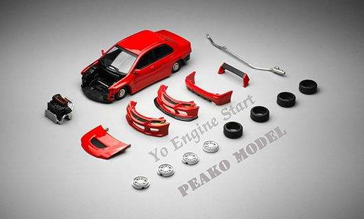 Y. E. S Model x Peako IMXHK2021 exclusive Mitsubishi Lancer Evolution IX Evo9 1:64 Scale diecast - Image 3
